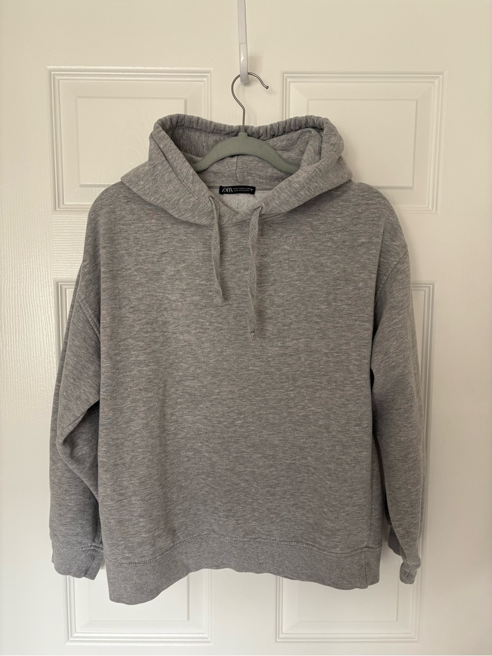 Zara Gray Oversized Fleece Hoodie | Medium